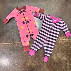 Hanna Andersson Pink Star and Stripe Footies